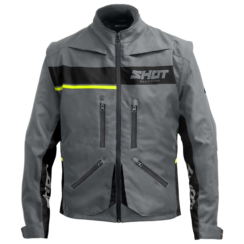 Shot Contact Assault 2.0 Motorradjacke grau-fluogelb