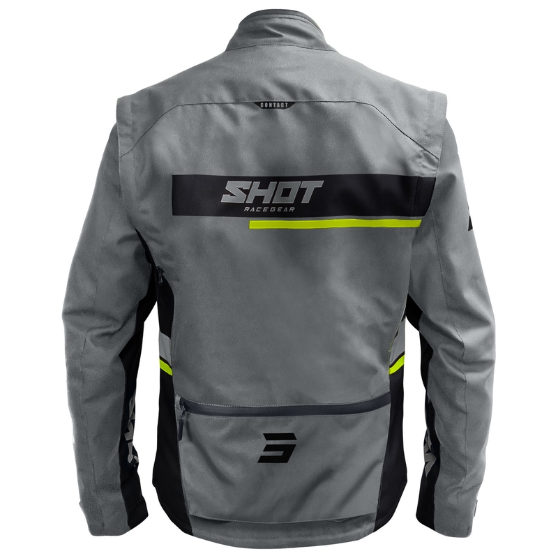 Shot Contact Assault 2.0 Motorradjacke grau-fluogelb
