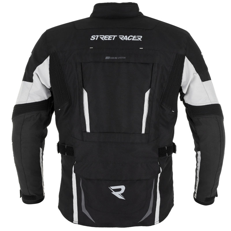 Motorradjacke Street Racer Hilax schwarz-grau