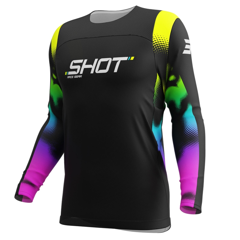 Kinder-Motocross-Trikot Shot Contact Nitro Schwarz