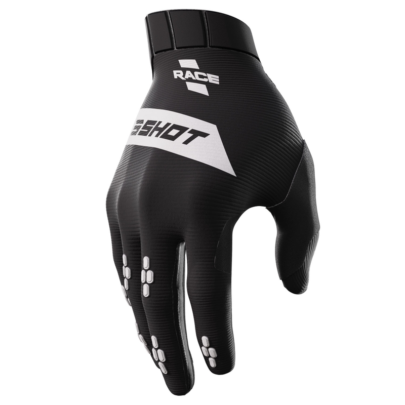 Shot Race Kinder-Motocross-Handschuhe schwarz Ausverkauf