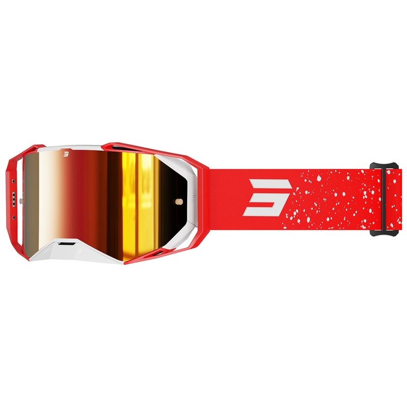Motocross-Brille Shot Lite Mist rot mit rotem Iridium-Plexiglas