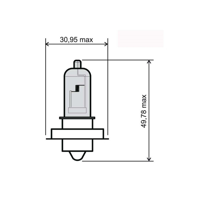 Žárovka RMS 12V 20W, P26S modrá