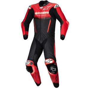Alpinestars GP-R7 Tech-Air-fähiger/kompatibler einteiliger Lederkombi schwarz-rot