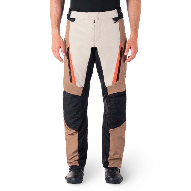 Alpinestars ST-1 Wasserdichte Motorradhose Khaki-Sand-Schwarz-Fluorot