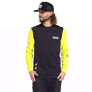 T-Shirt mit langen Ärmeln Meatfly Appex fluo gelb-schwarz