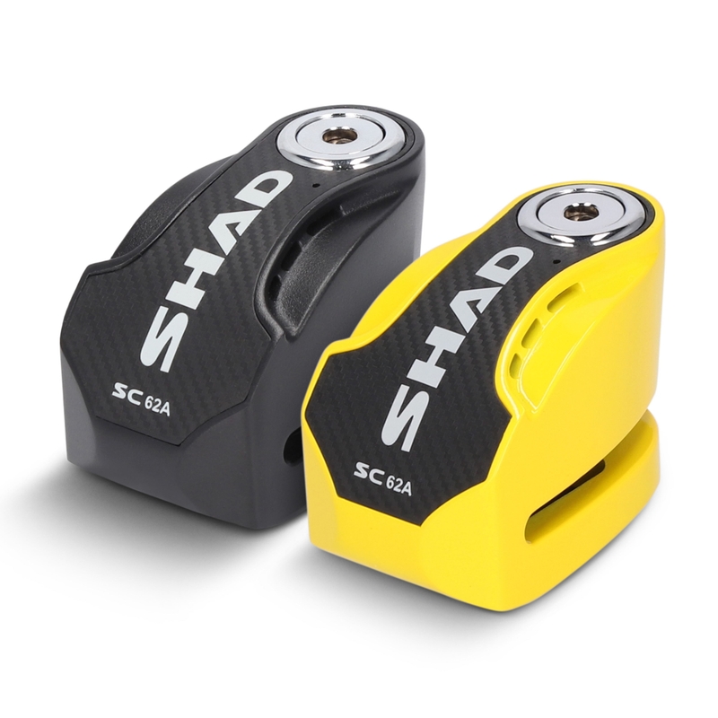 Disc lock with alarm SHAD SC62A gelb pin 10mm