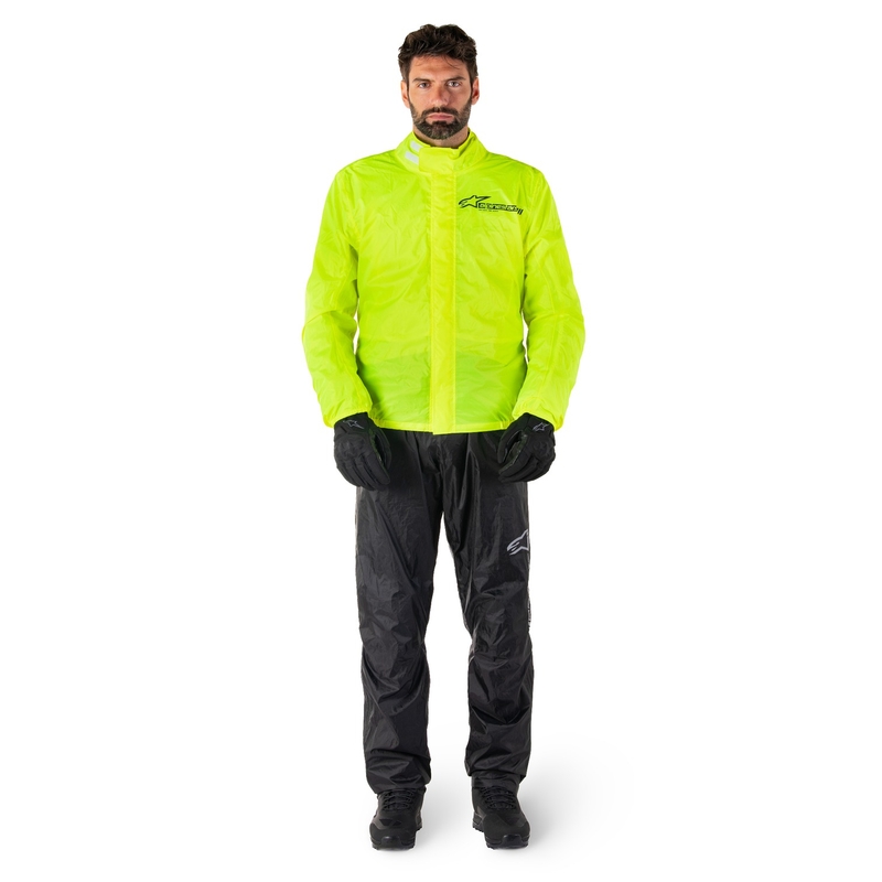 Wasserdichte Jacke Alpinestars Hurricane Rain 2 fluo gelb