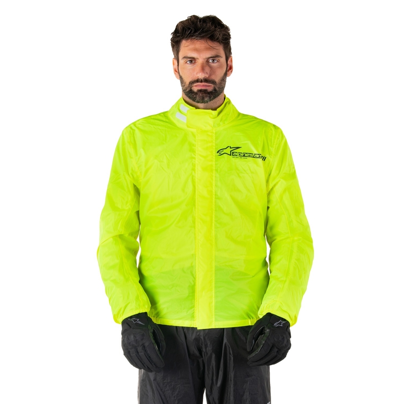 Wasserdichte Jacke Alpinestars Hurricane Rain 2 fluo gelb