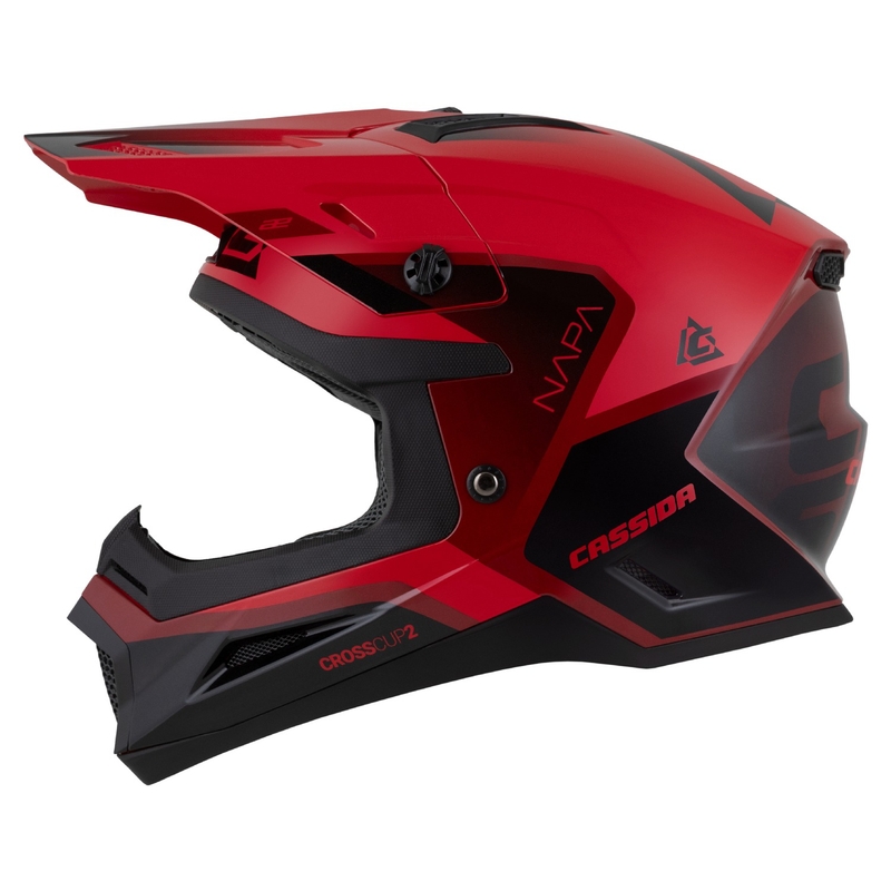 Cassida Cross Cup 2 Motorrad-Motocross-Helm Napa Red Pearl-Lila-Schwarz
