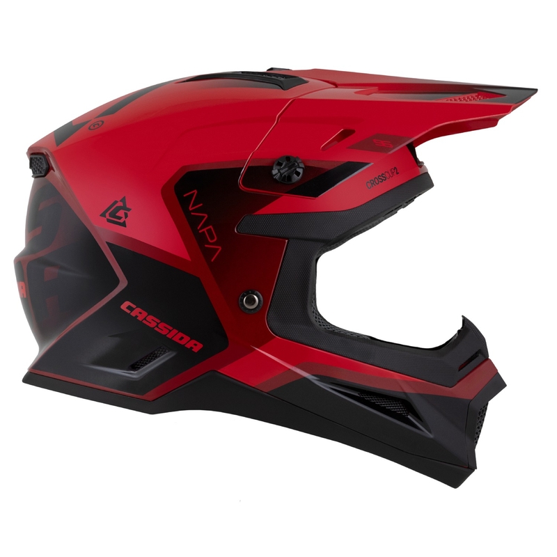 Cassida Cross Cup 2 Motorrad-Motocross-Helm Napa Red Pearl-Lila-Schwarz