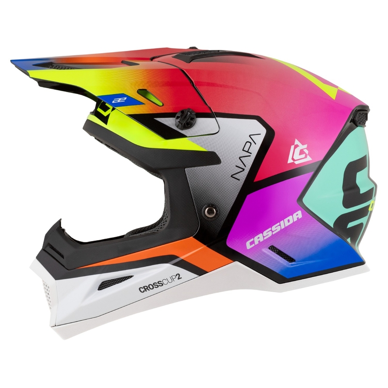 Motocross-Motorradhelm Cassida Cross Cup 2 Napa Pearl Mehrfarben