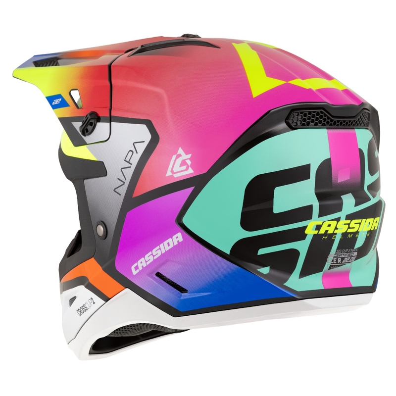 Motocross-Motorradhelm Cassida Cross Cup 2 Napa Pearl Mehrfarben