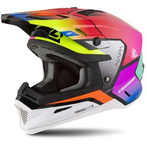 Motocross-Motorradhelm Cassida Cross Cup 2 Napa Pearl Mehrfarben