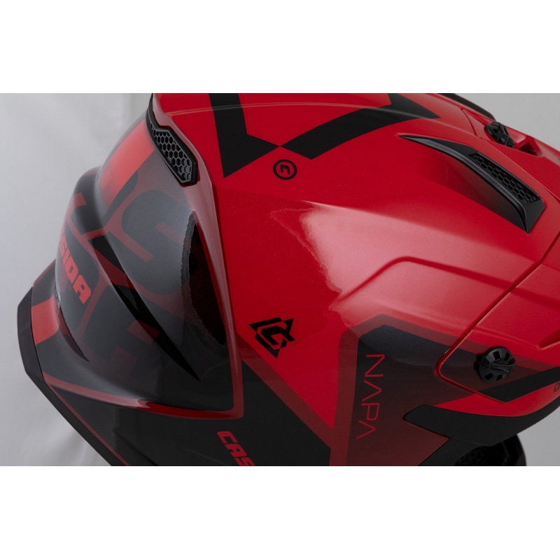 Cassida Cross Cup 2 Napa Pearl Rot-Lila-Schwarz Kinder-Motocross-Motorradhelm