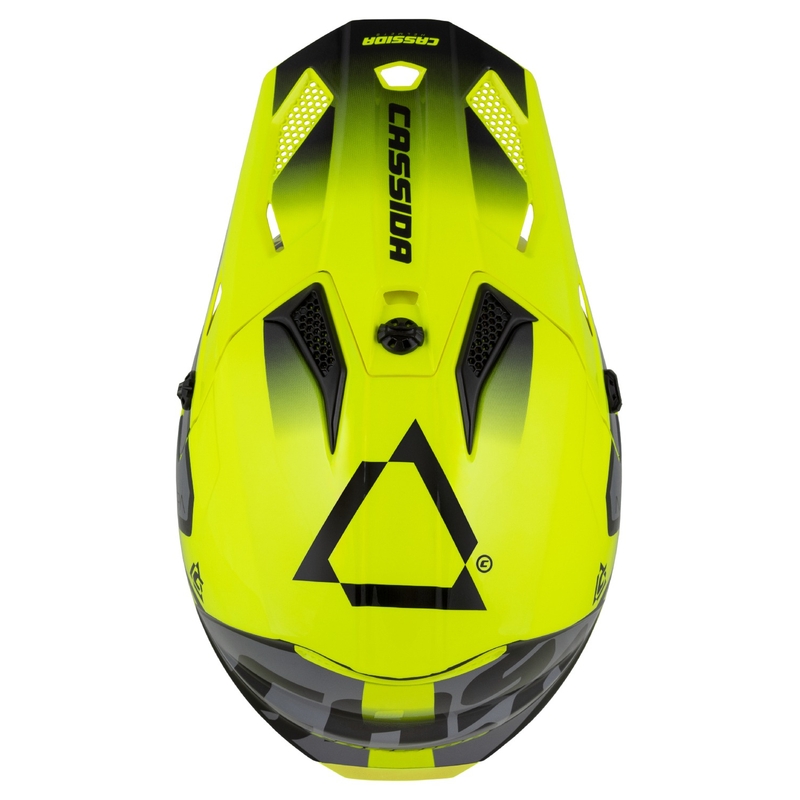 Cassida Cross Cup 2 Napa Fluo Gelb-Schwarz-Grau Perle Kinder-Motocross-Helm