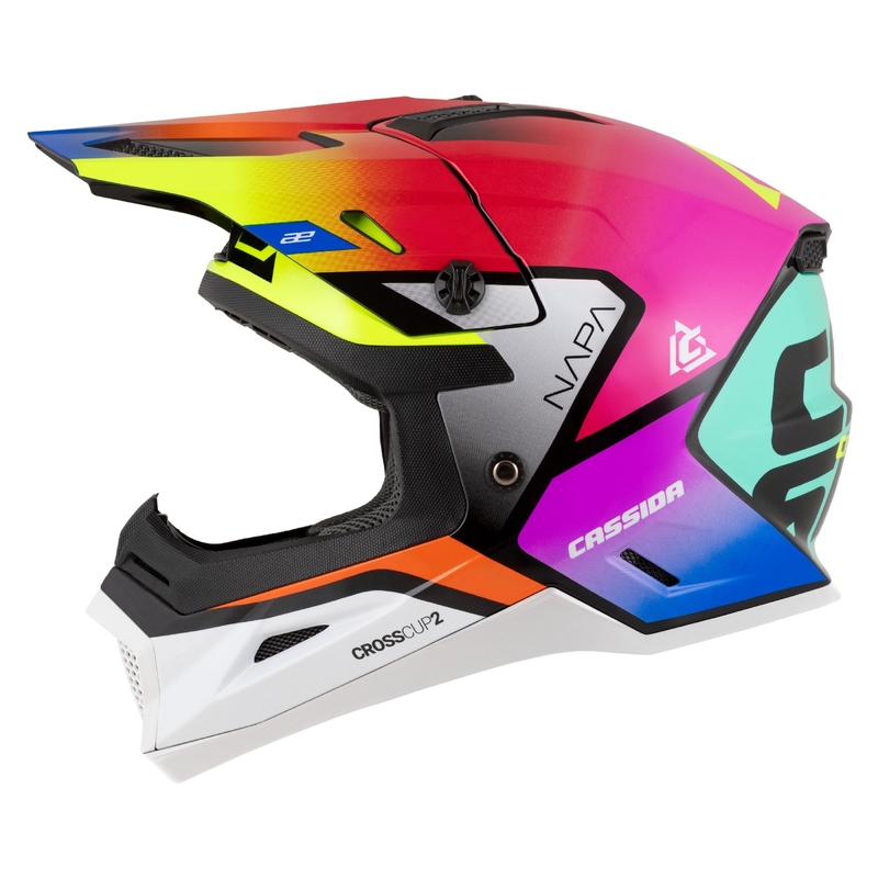 Cassida Cross Cup 2 Napa Pearl Mehrfarbiger Kinder-Motocross-Helm