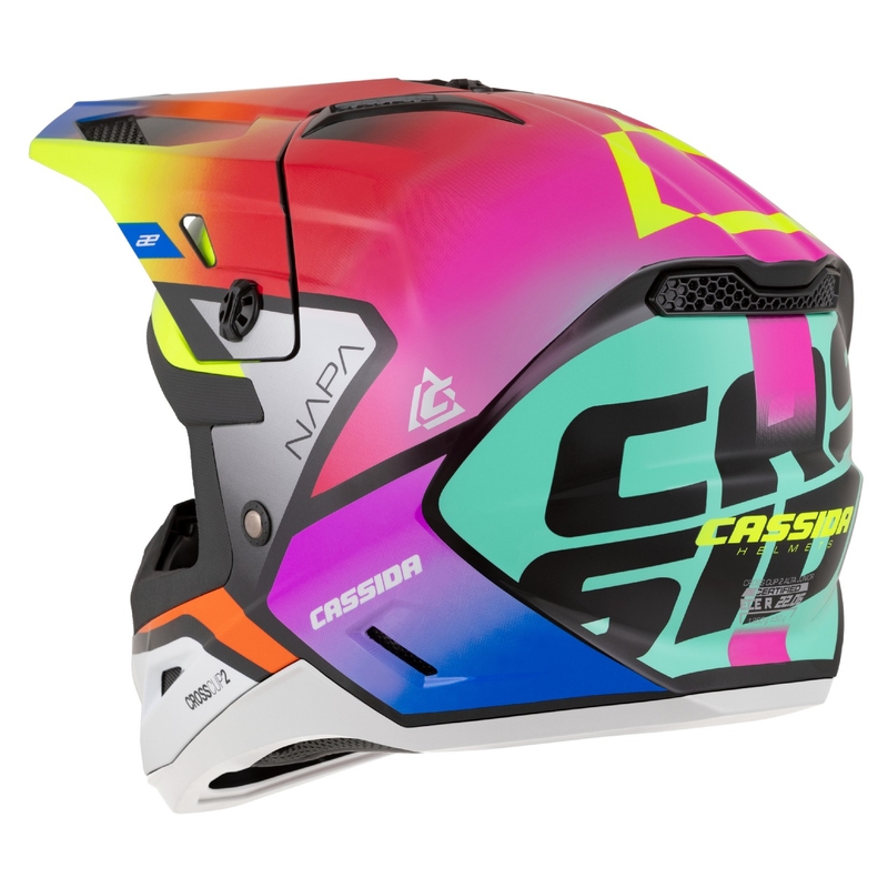 Cassida Cross Cup 2 Napa Pearl Mehrfarbiger Kinder-Motocross-Helm