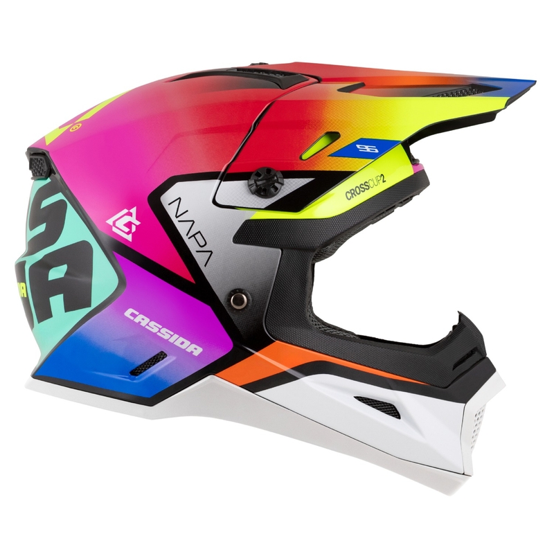 Cassida Cross Cup 2 Napa Pearl Mehrfarbiger Kinder-Motocross-Helm