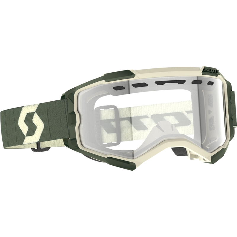SCOTT Fury Enduro Motocross-Brille Khaki mit klarem Plexiglas