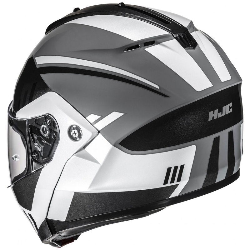Klapphelm Motorrad HJC C91N Kaon MC5 grau-schwarz-weiß