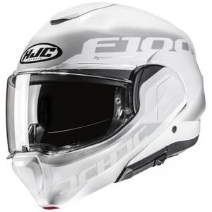 Klappbarer Motorradhelm HJC F100 Hetal MC10 weiß-grau