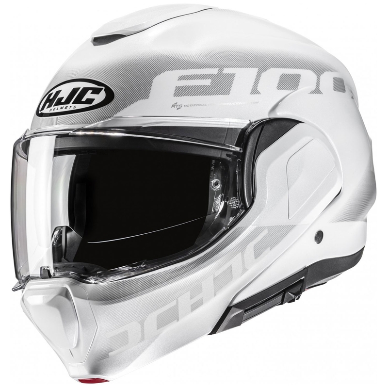 Klappbarer Motorradhelm HJC F100 Hetal MC10 weiß-grau