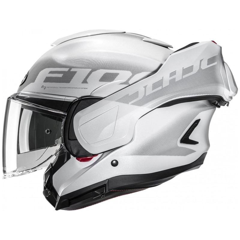 Klappbarer Motorradhelm HJC F100 Hetal MC10 weiß-grau