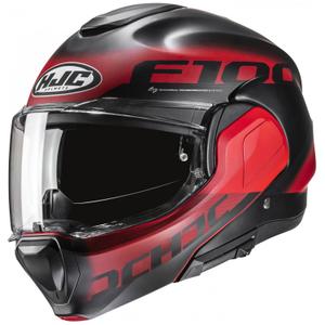 Klappbarer Motorradhelm HJC F100 Hetal MC1SF schwarz-rot