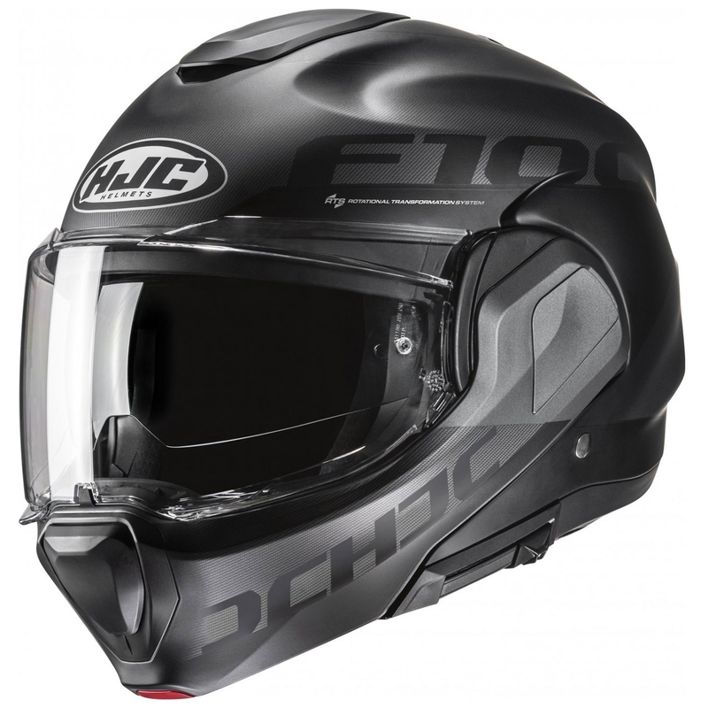 Klappbarer Motorradhelm HJC F100 Hetal MC5SF schwarz-grau