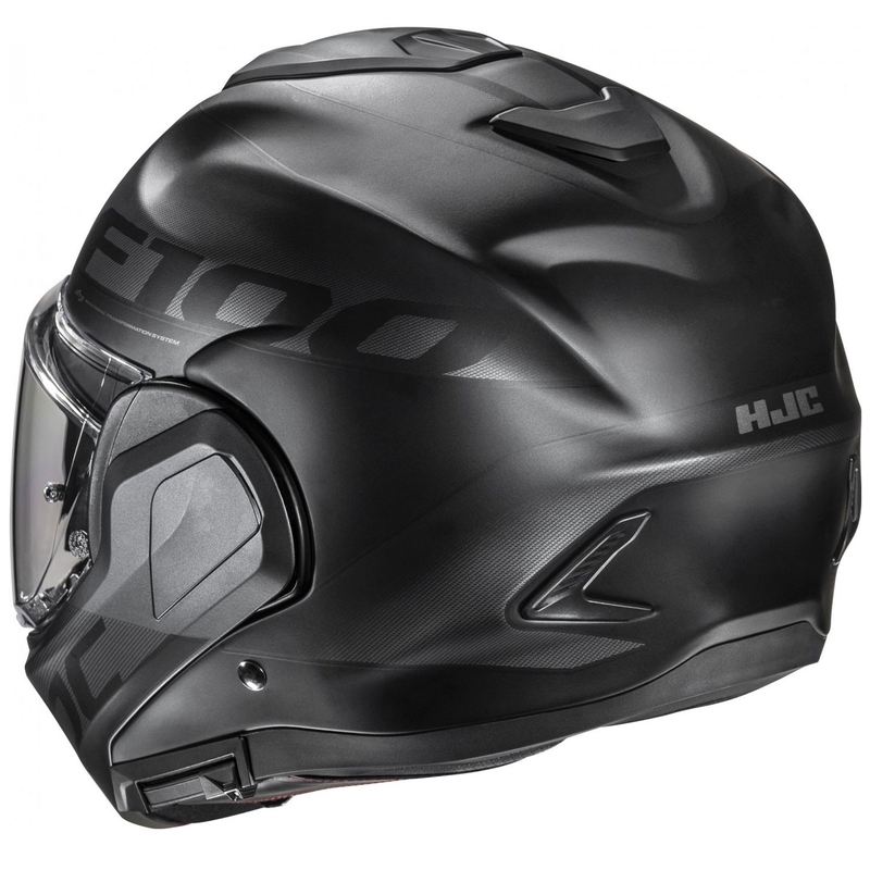 Klappbarer Motorradhelm HJC F100 Hetal MC5SF schwarz-grau