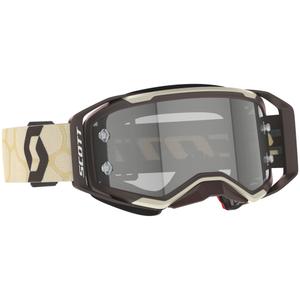 Motocross-Brille SCOTT Prospect 2.0 LS beige-braun mit grauem lichtempfindlichem Plexiglas