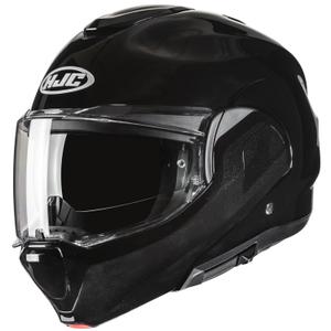 Klappbarer Motorradhelm HJC F100 Solid metallic schwarz