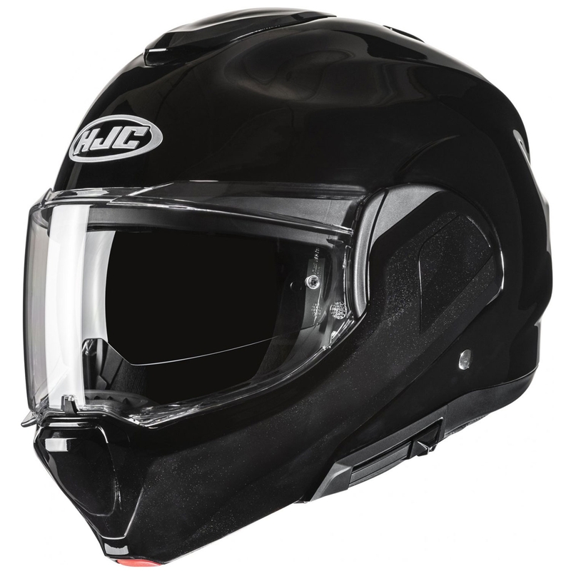 Klappbarer Motorradhelm HJC F100 Solid metallic schwarz