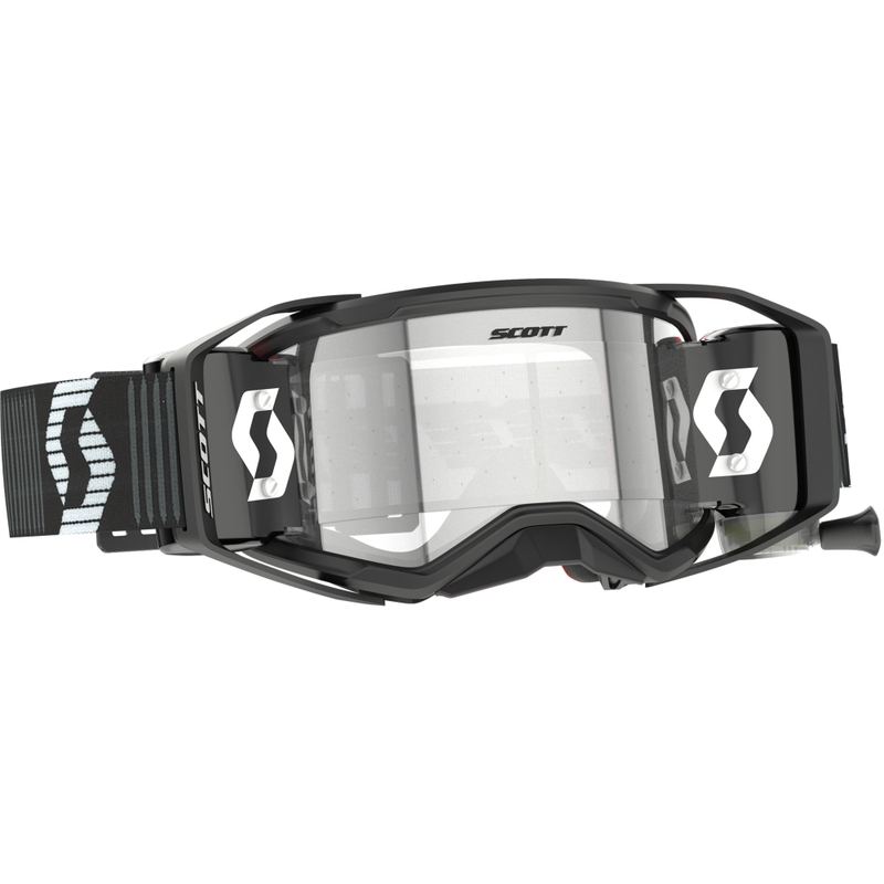 SCOTT Prospect 2.0 Super WFS Motocrossbrille schwarz-weiß mit klarem Plexiglas