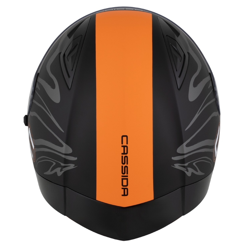 Cassida Orbit Multivers Integralhelm mattschwarz-orange-grau-weiß