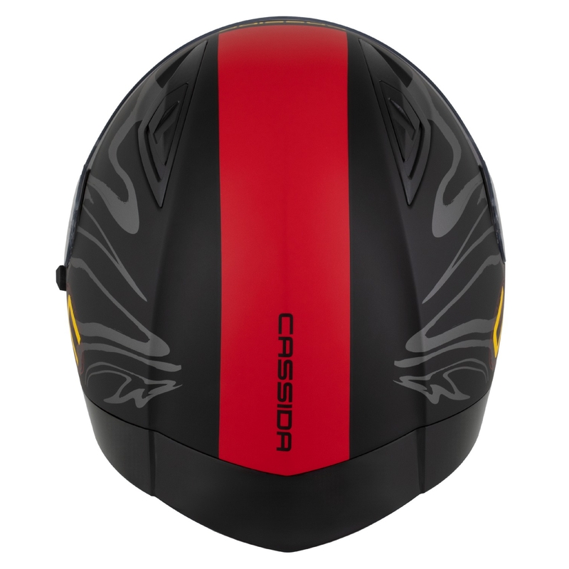 Cassida Orbit Multivers Integralhelm mattschwarz-rot-grau-gelb
