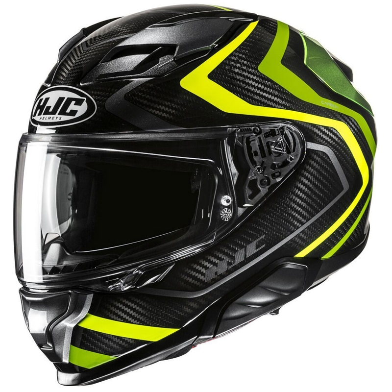 Integralhelm Motorrad HJC F71 Carbon Nevio MC3H schwarz-fluogrün