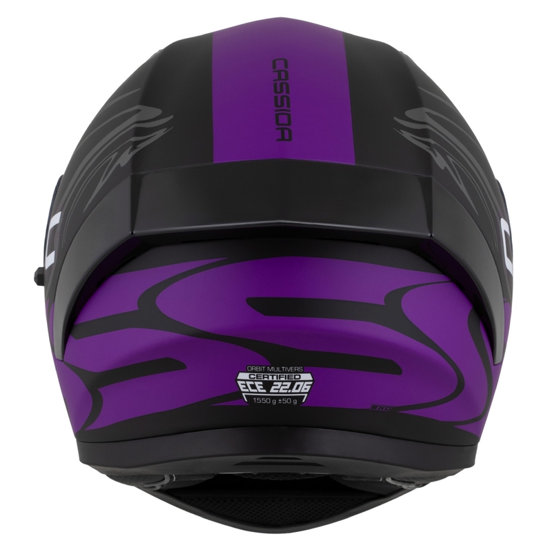 Cassida Orbit Multivers Integralhelm mattschwarz-lila-grau-weiß
