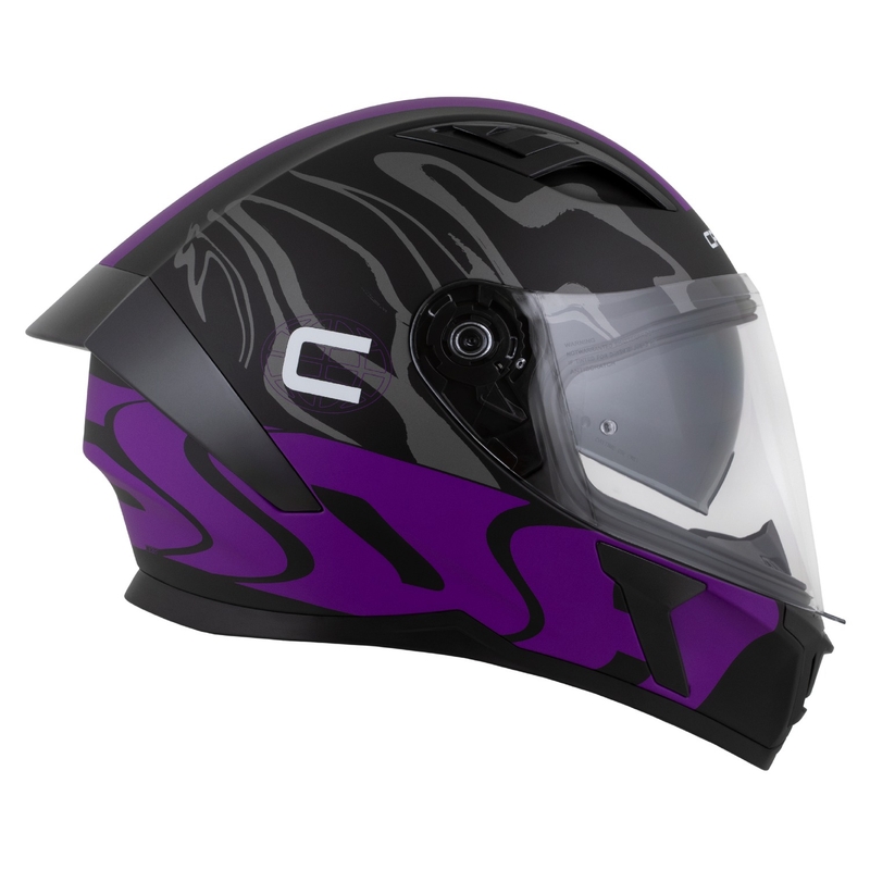 Cassida Orbit Multivers Integralhelm mattschwarz-lila-grau-weiß
