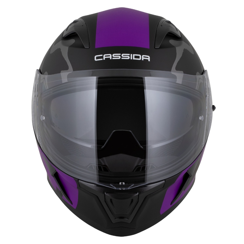 Cassida Orbit Multivers Integralhelm mattschwarz-lila-grau-weiß
