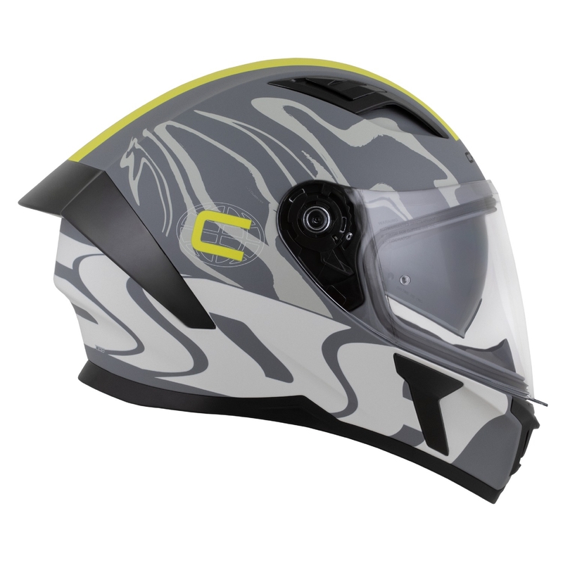 Cassida Orbit Multivers Integralhelm mattgrau-fluogelb-schwarz