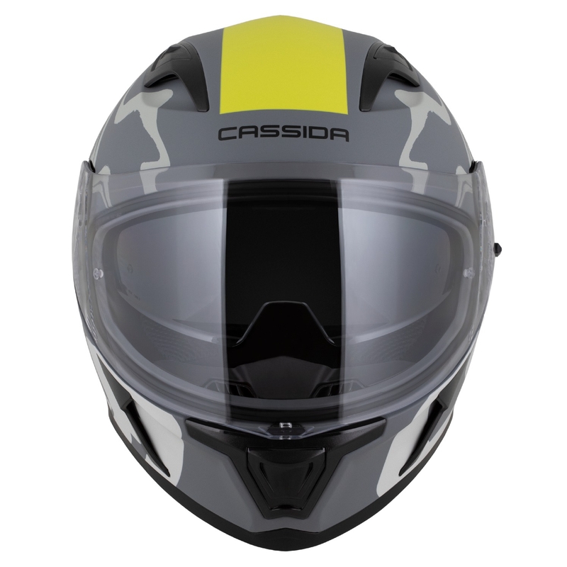 Cassida Orbit Multivers Integralhelm mattgrau-fluogelb-schwarz