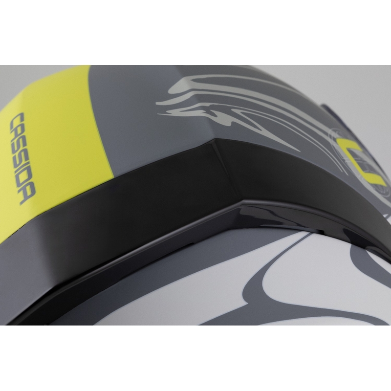 Cassida Orbit Multivers Integralhelm mattgrau-fluogelb-schwarz