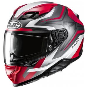 Integralhelm Motorrad HJC F71 Fes MC1SF grau-rot-weiß