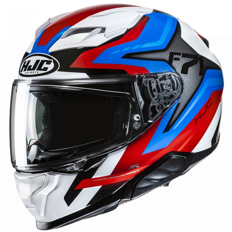 Integralhelm Motorrad HJC F71 Fes MC21 weiß-blau-rot