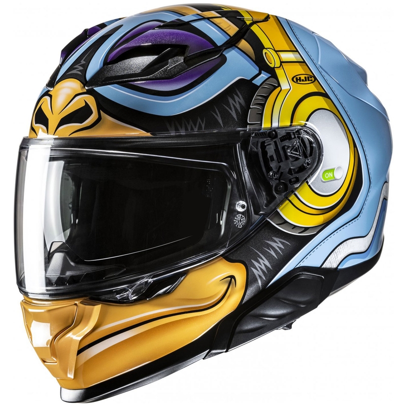 HJC F71 Monkey DJ MC23 Integralhelm Motorrad blau-gelb