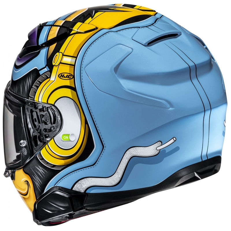 HJC F71 Monkey DJ MC23 Integralhelm Motorrad blau-gelb