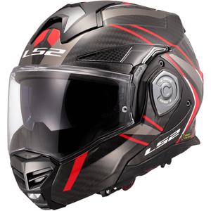 Klappbarer Motorradhelm LS2 FF901 Advant XC Future II schwarz-rot