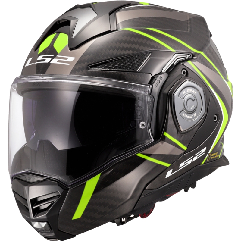 Klappbarer Motorradhelm LS2 FF901 Advant XC Future II schwarz-fluo gelb